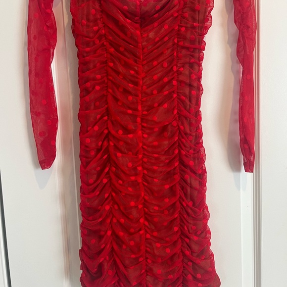 REVOLVE MAJORELLE Red Valentines 💌 Ruched Party Cocktail Mini Size Medium NWT - Picture 5 of 10